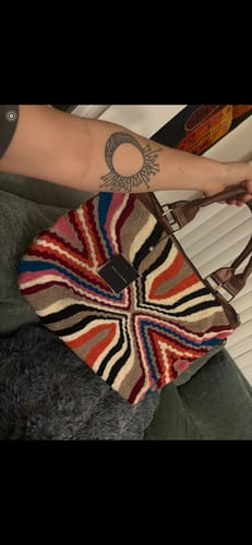 Customer photo review of The Soho tan Tufted Tote