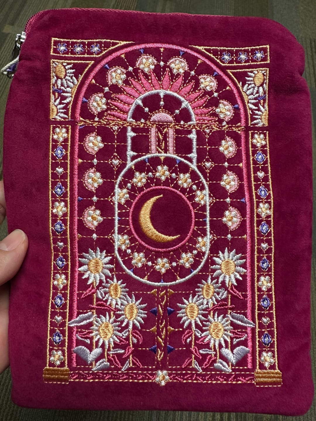 Customer photo review of Iridescence Pink Kindle & E-Reader Sleeve