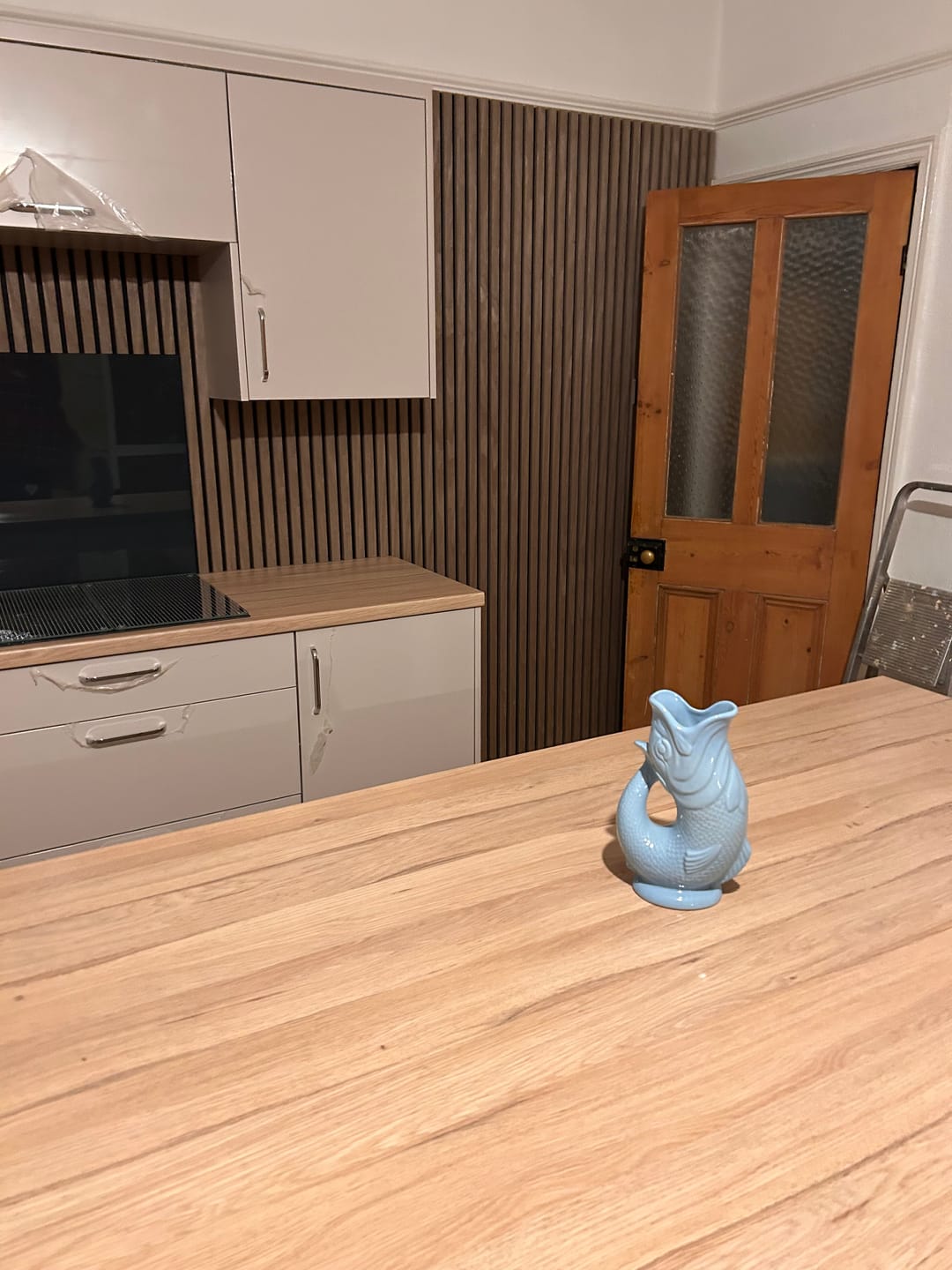 Customer photo review of Wooden Wall Panel | Walnut | Premium 3-sided Wood Veneer