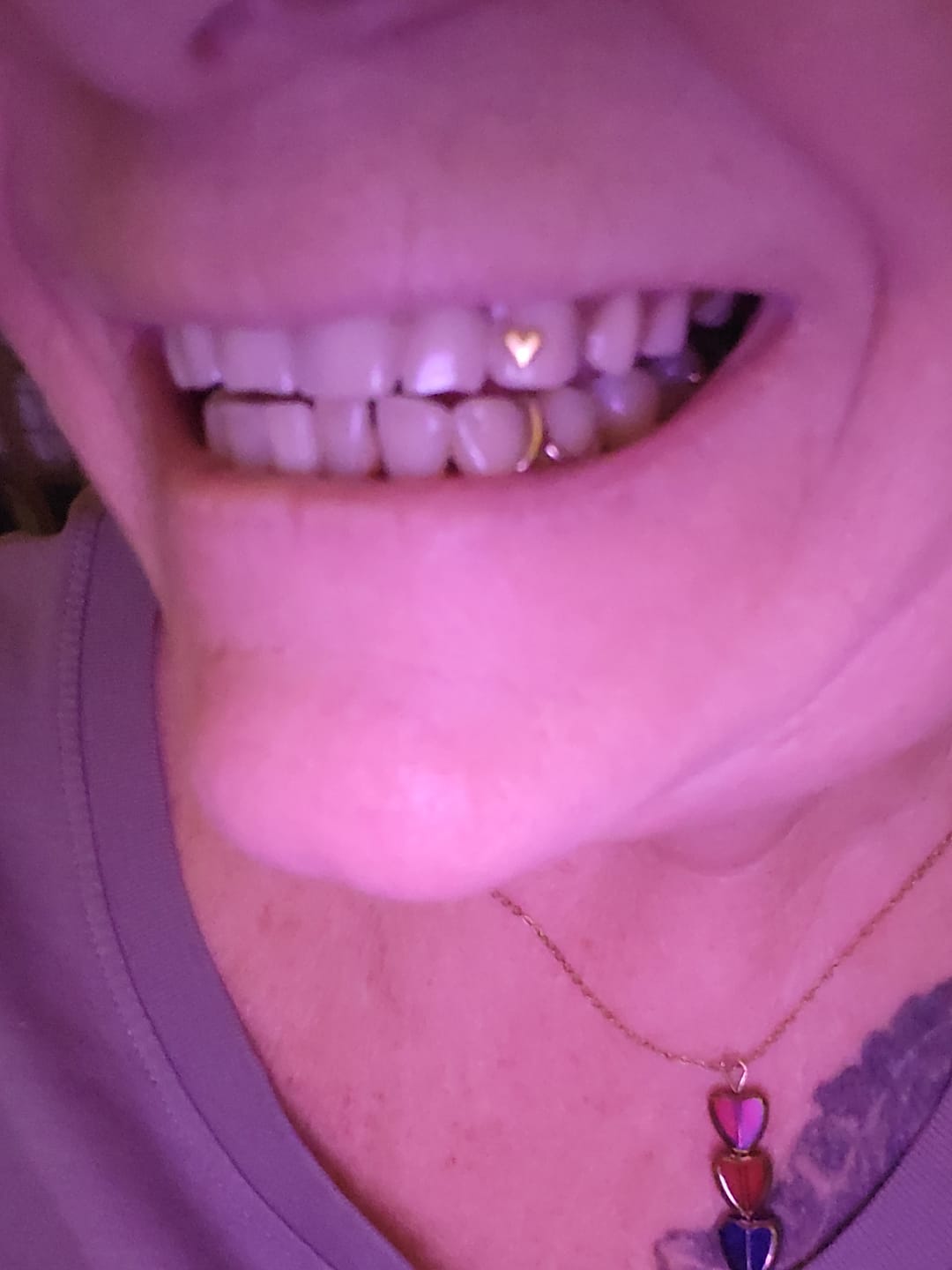 Customer photo review of Large Heart 24-karat gold