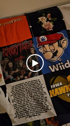 T-shirt quilt featuring iowa hawkeyes football by Alyssa from CO