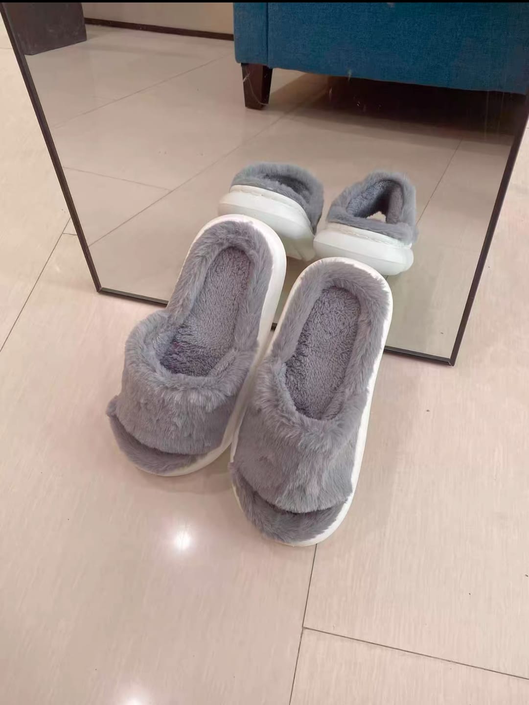 Customer photo review of Cloud Slides - Fuzzy Fur