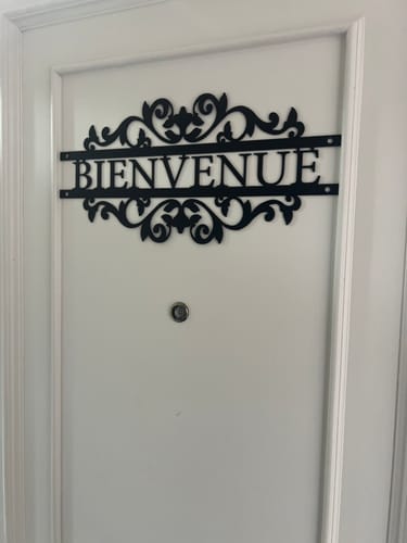 Customer photo review of Décoration Murale en Métal - Bienvenue