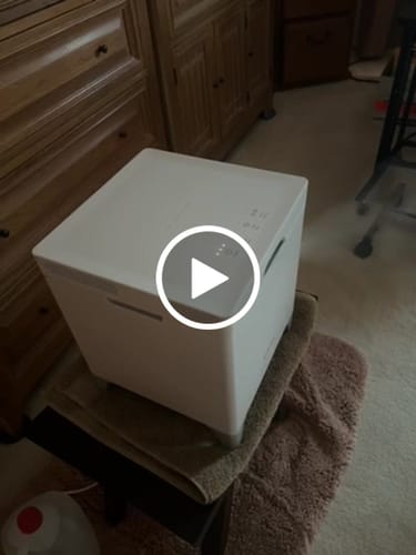 Customer video review of Carepod Cube Plus X50V - Sanitizing Warm + Cool Mist Stainless Steel Humidifier