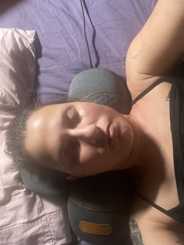 Customer photo review of Original Thera Pillow™ | Traction Massager