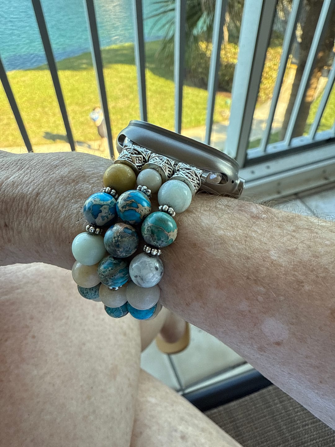 Customer photo review of Eternal Glow Stretch Apple Watch Strap