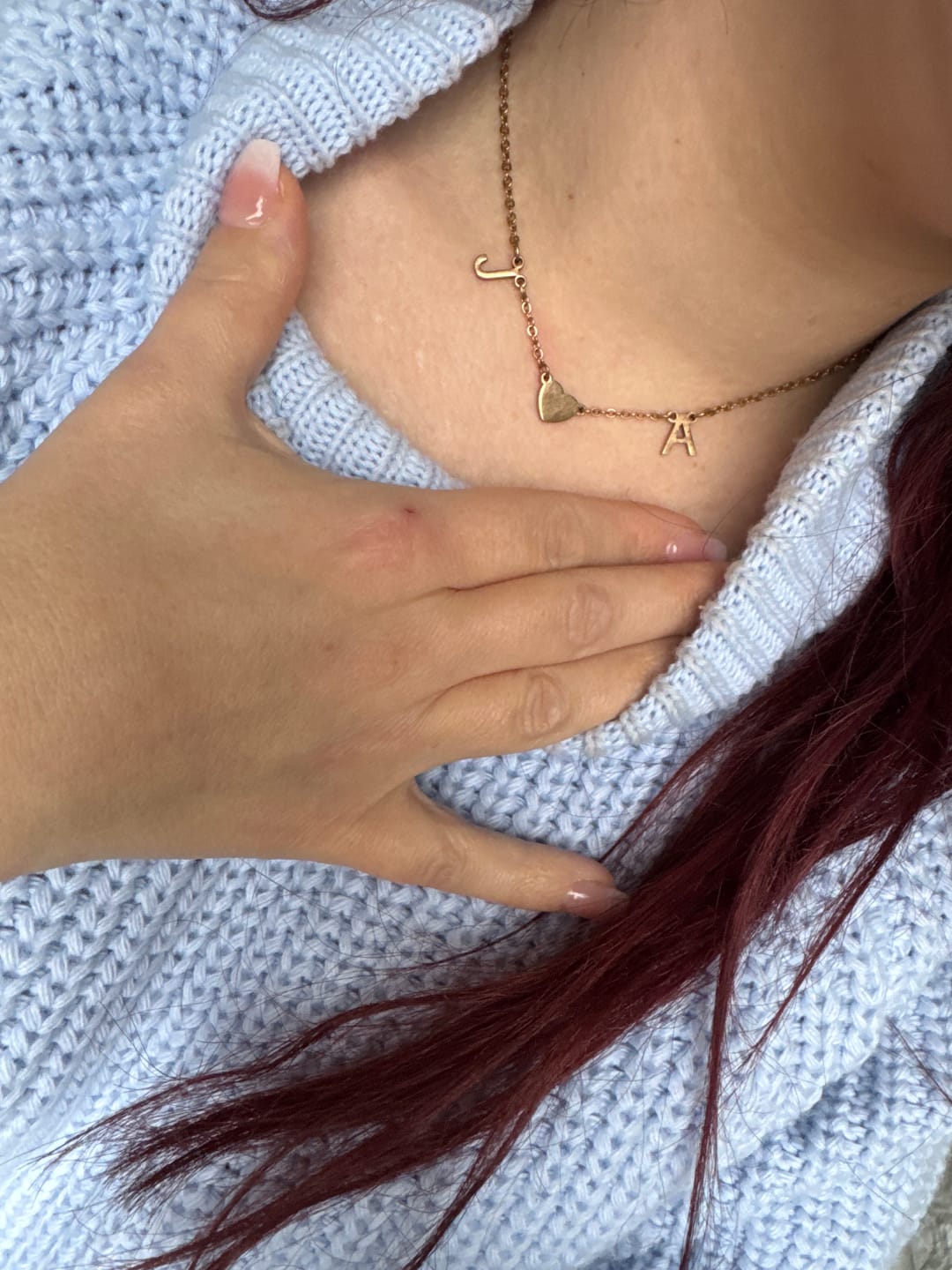 Customer photo review of Collier Initiales Amour