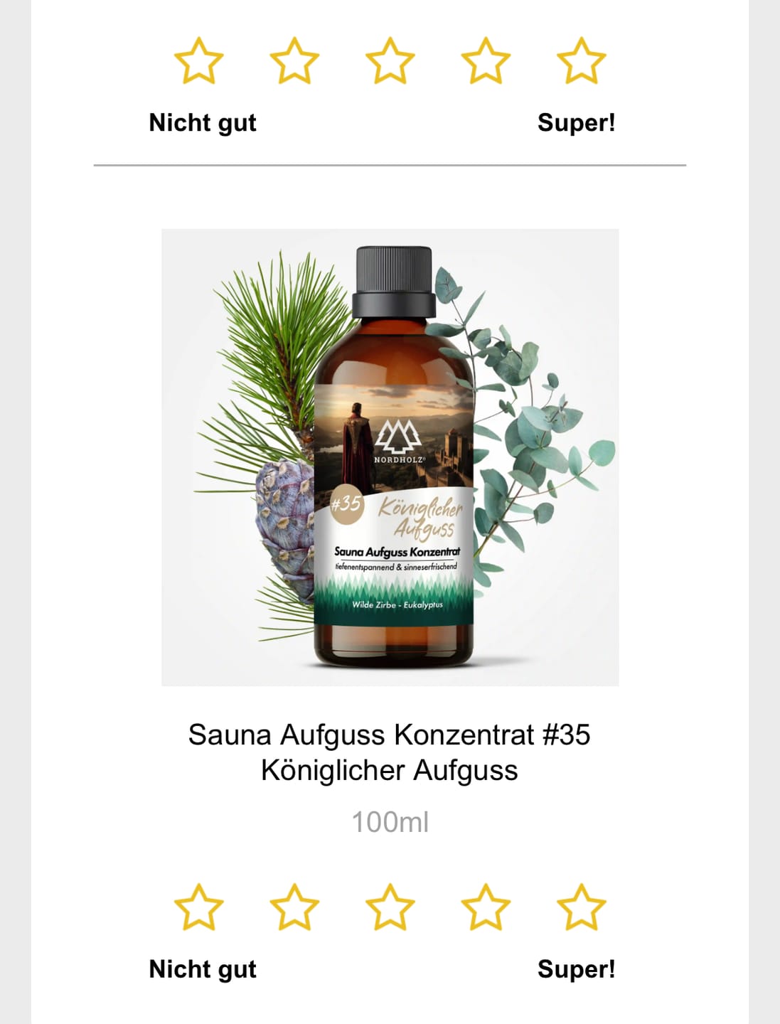 Customer photo review of Sauna Aufguss Konzentrat #35 Königlicher Aufguss
