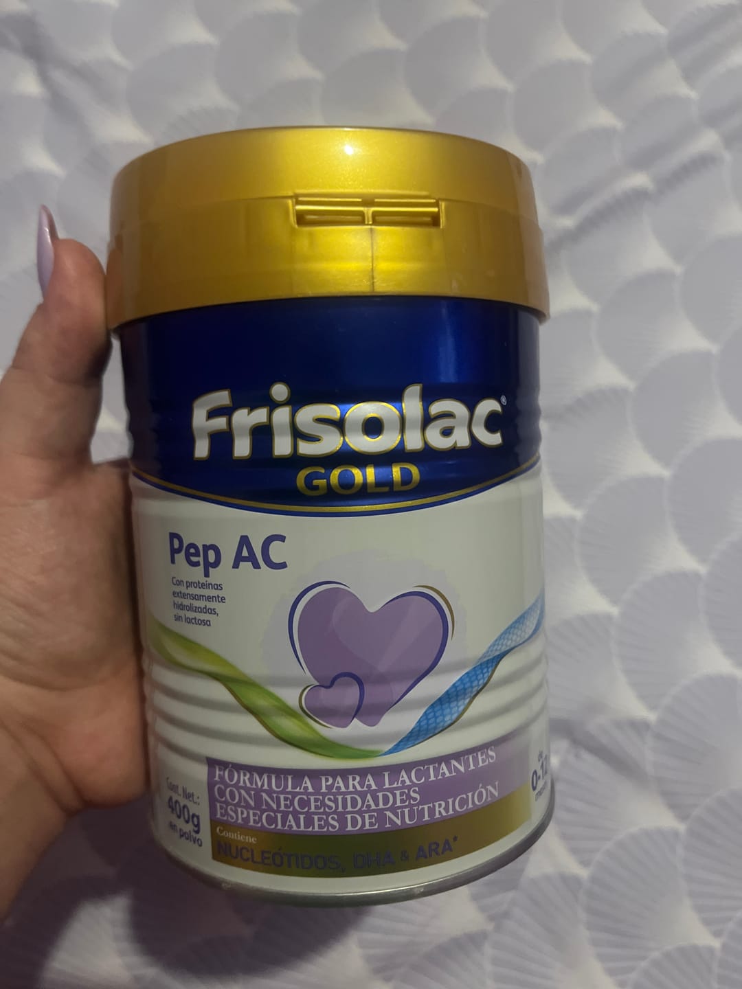 Customer photo review of Frisolac Gold Pep A C (0 A 12 Meses) Pack Con 800 Gr