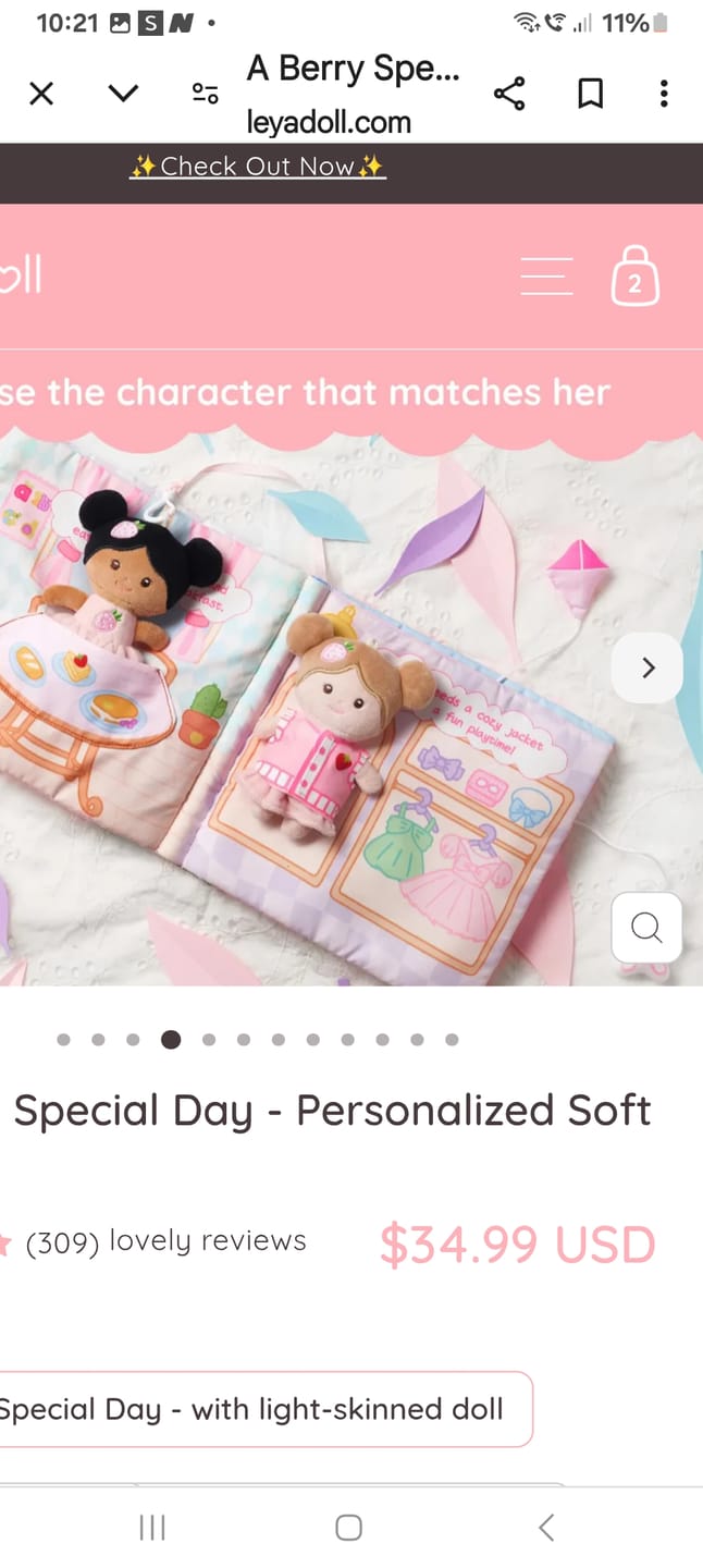Customer photo review of A Berry Special Day -  Personalized Soft Book