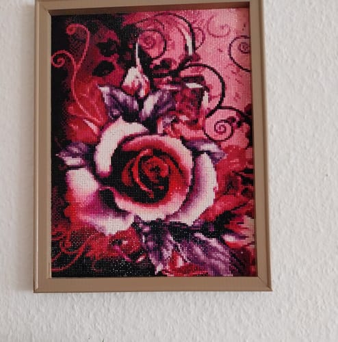 Customer photo review of 5D Diamond Painting pinke Geschenk Rose