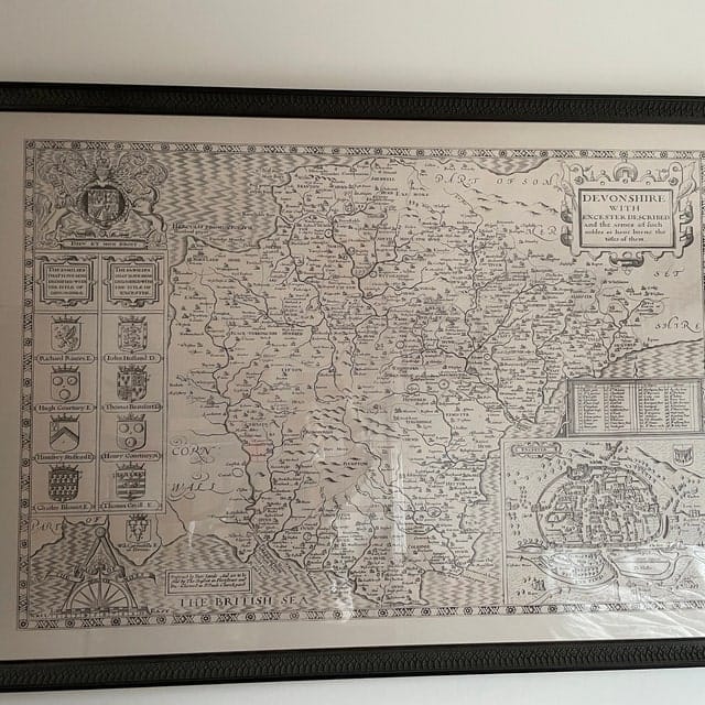 Customer photo review of Old Map of Devon, 1611 by John Speed - Plymouth, Exeter, Torquay, Paignton, Exmouth, Barnstaple