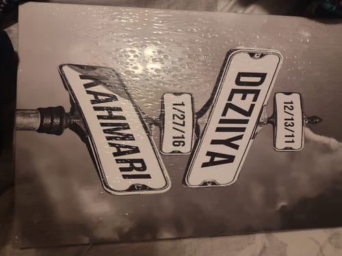 Customer photo review of DATE OF BIRTH OF CHILDREN by Cstm Canvas