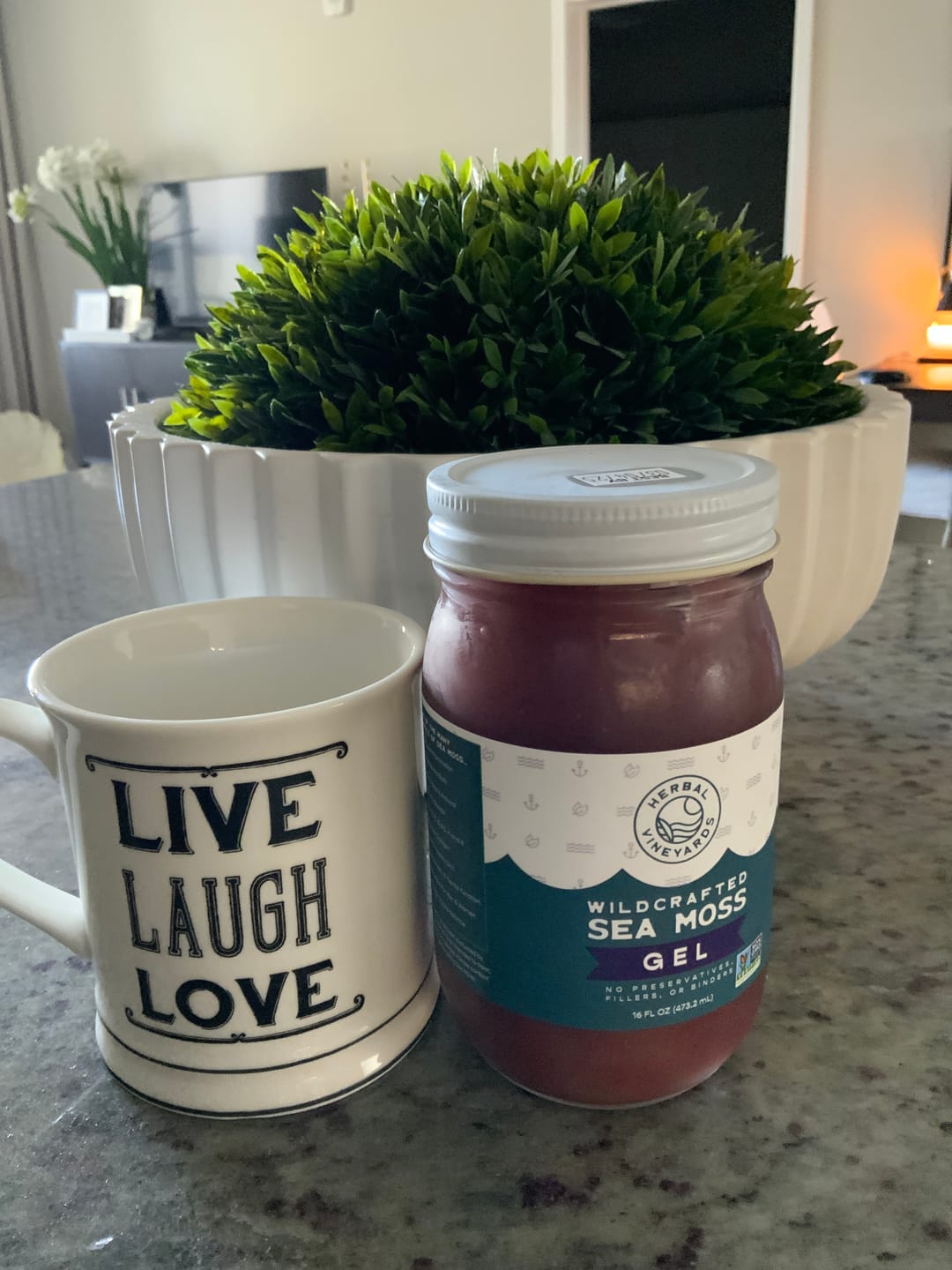 Customer photo review of EXCLUSIVE PURPLE SEA MOSS GEL
