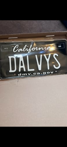 Customer photo review of 2011-2022 CALIFORNIA LICENSE PLATE DMV.CA.GOV - BLACK WITH WHITE TEXT 6"x12" (156.5mm x 305mm)
