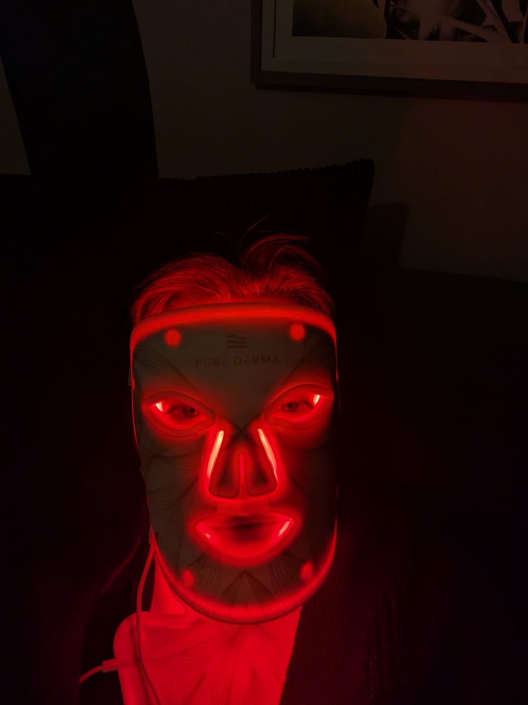 Customer photo review of LED Light Therapy Face, Neck & Décolletage Mask