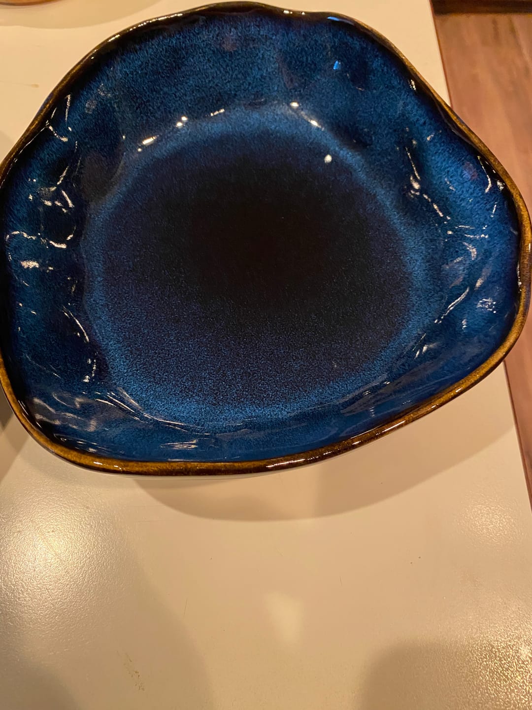 Customer photo review of 16-Piece Stoneware Set- Ocean Blue