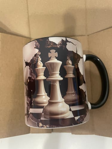 Customer photo review of 3D Schach Tasse Geschenk für Schachspieler Kaffee-Becher