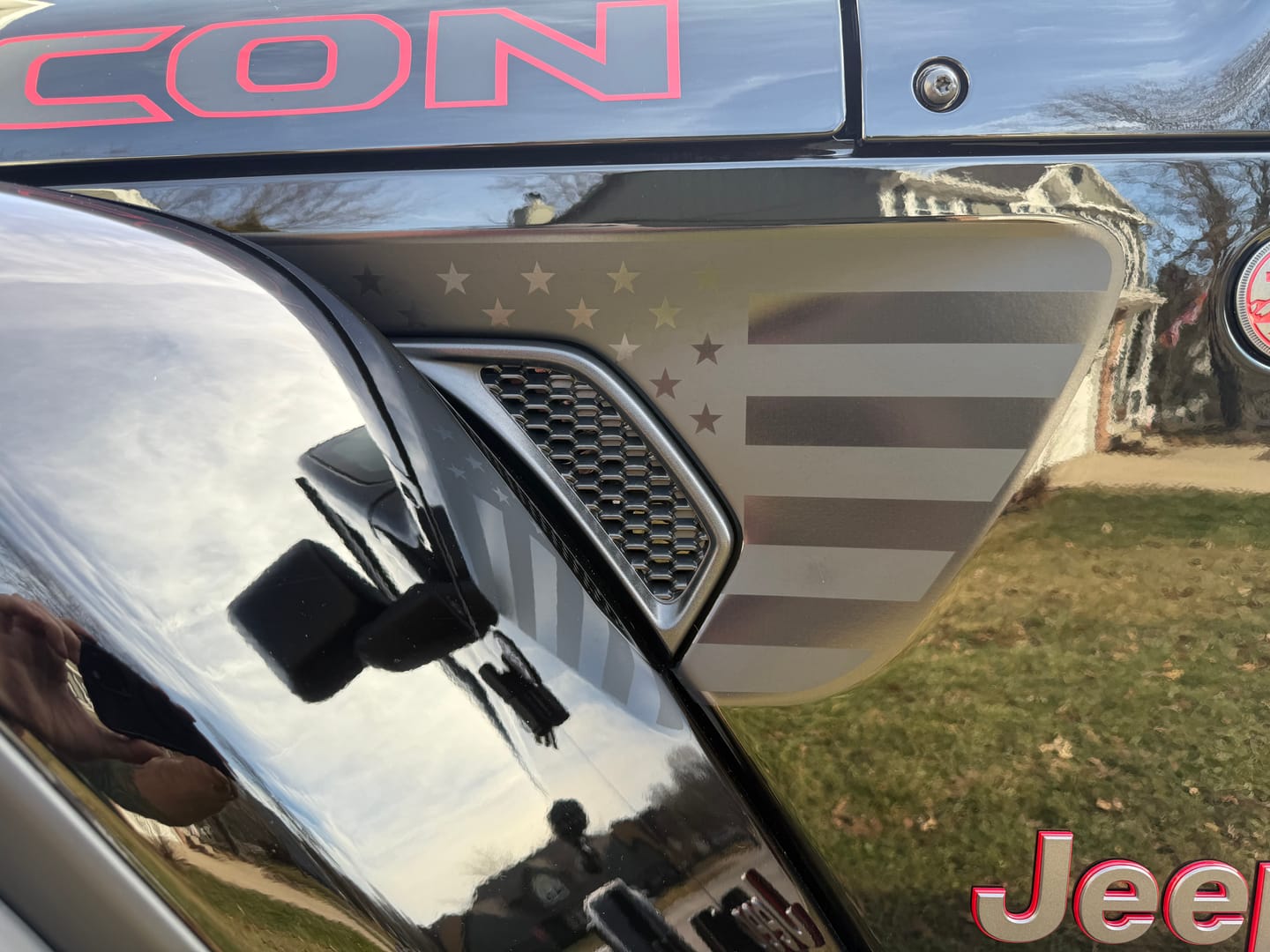 Customer photo review of Premium Fender Vent Decal Set | Black Flag - fits Wrangler JL & Gladiator JT