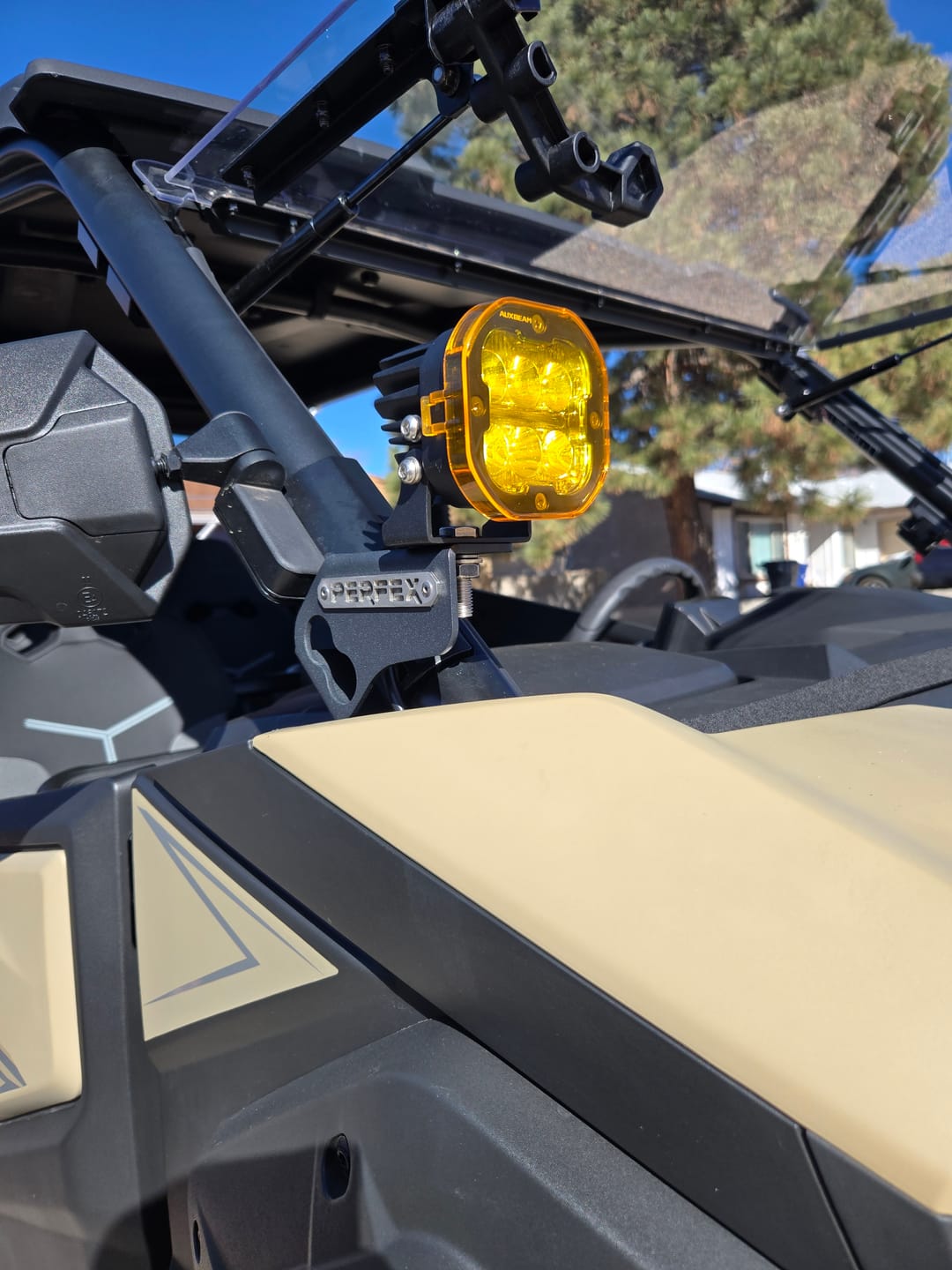 Customer photo review of Pod Light Mounting Brackets for CFMoto ZForce 800/950 G2 (2-Piece)