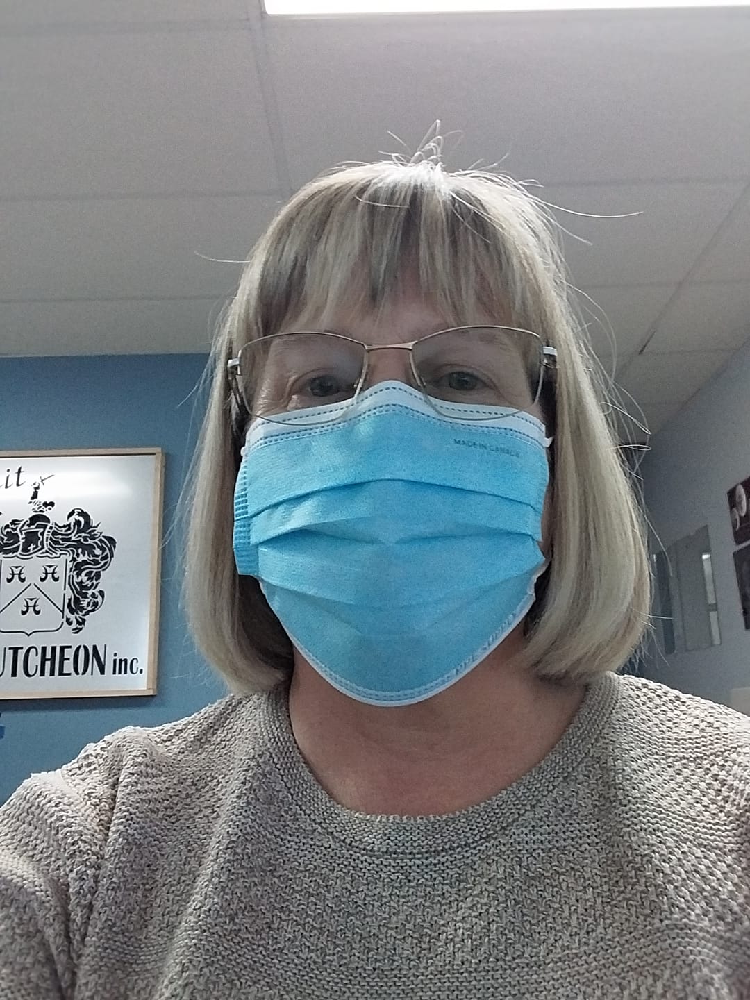 Customer photo review of ASTM Level 3 Medical Procedure Face Mask Made in Canada