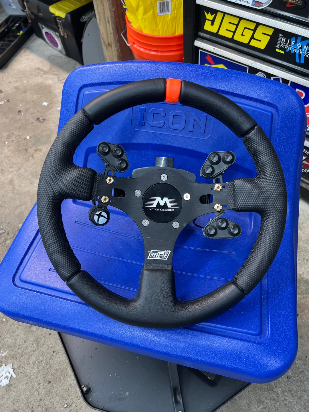 Customer photo review of Motion Raceworks Edition MPI Race Steering Wheel - MPI-DRG-R513-MRW