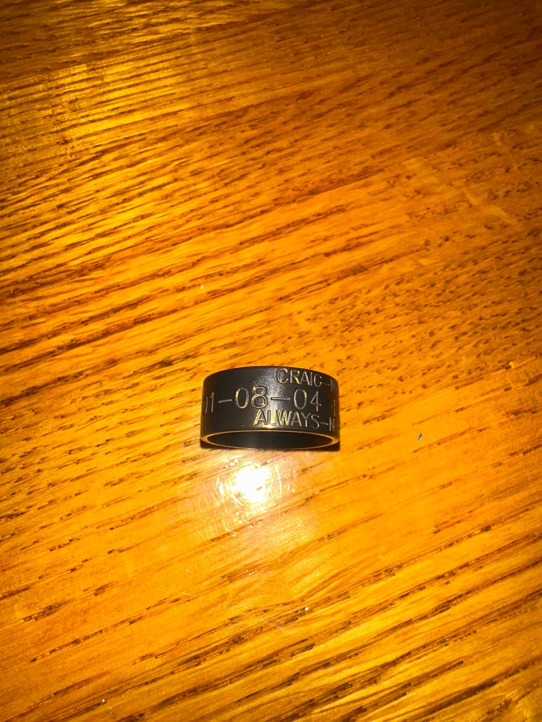 Customer photo review of Black Duck Band Ring - Zirconium 10mm