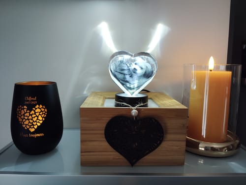 Customer photo review of Cœur de Saint-Valentin - Couple-Photophore