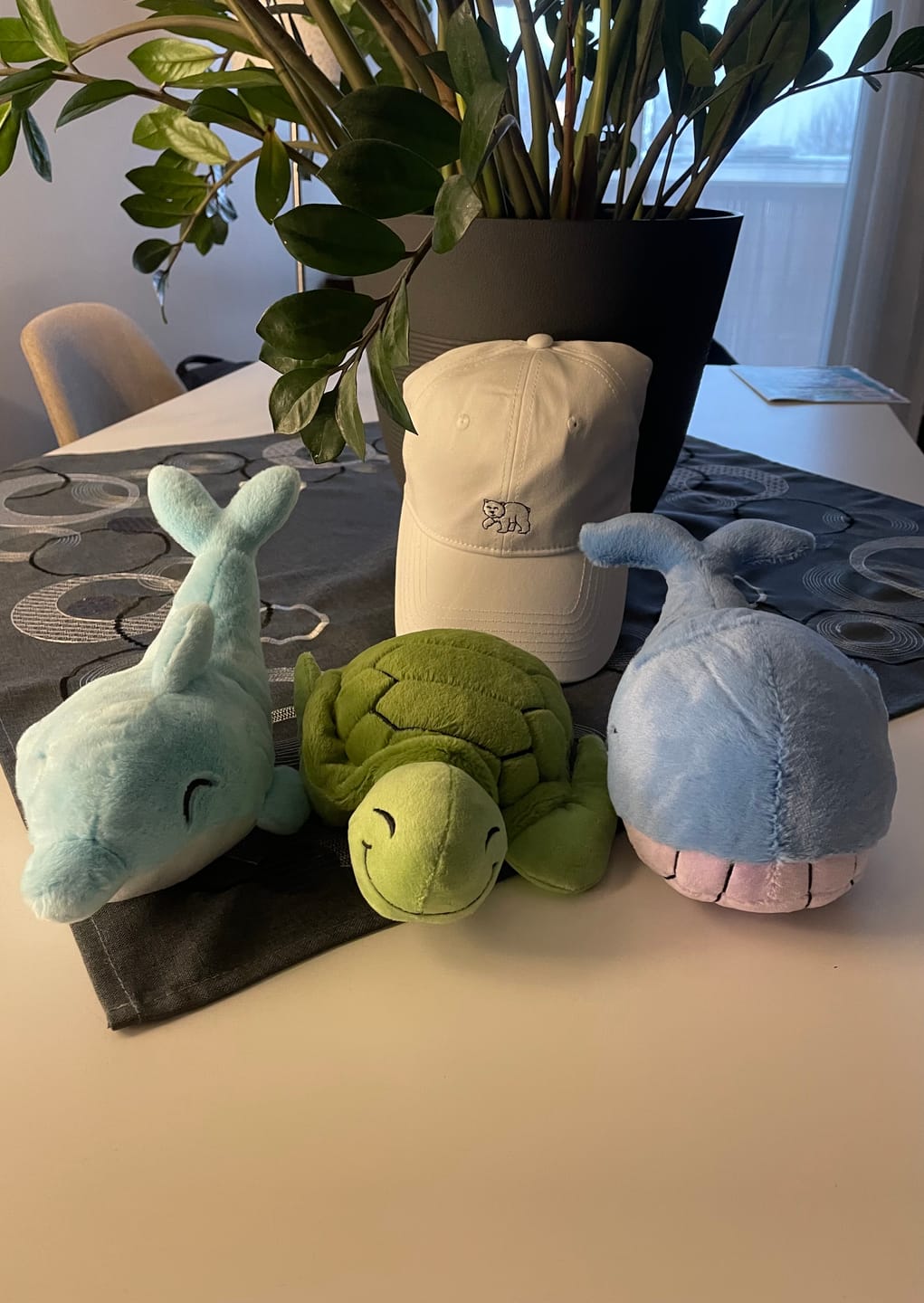 Customer photo review of Polar Bear Adoption Plushie