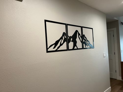 Customer photo review of Mountain Range (3 Piece) - Metal Wall Art
