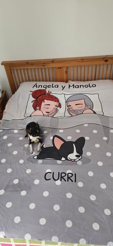 Customer photo review of Hora de mimos con los peluditos - Manta personalizada