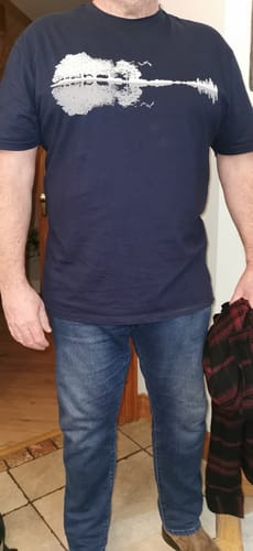 Customer photo review of Forrest Guitar T-Shirt
