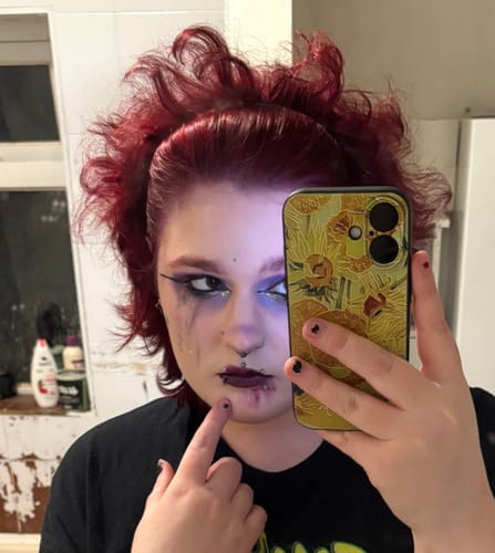 Customer photo review of Van gogh embossed iPhone cases