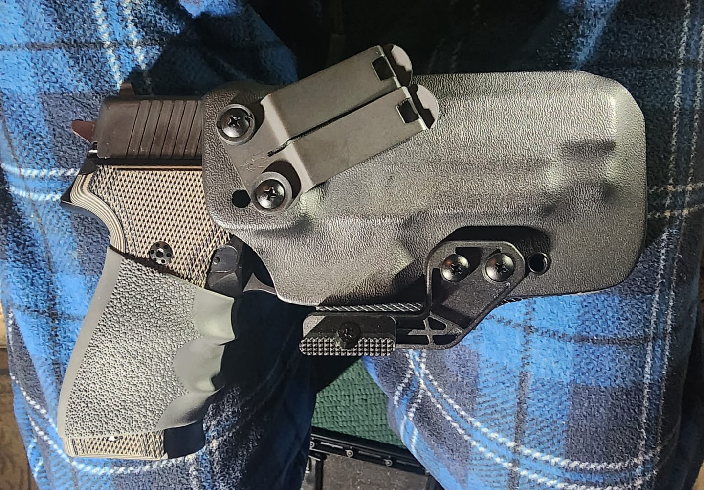 Customer photo review of Breakout 2.0 IWB Holster | Rapid Access, Complete Concealment, and All-Day Comfort.