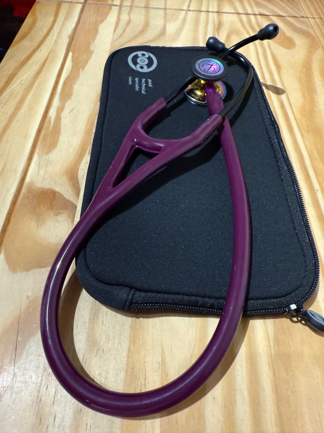Customer photo review of Littmann Cardiology IV Diagnostic Stethoscope: High Polish Rainbow & Plum - Violet Stem 6239