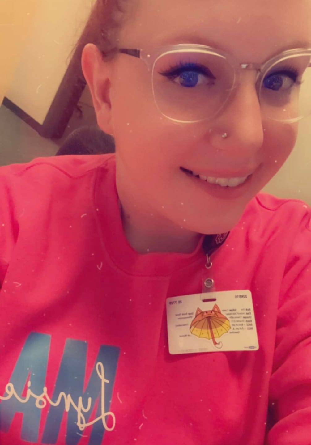 Customer photo review of Personalized Sweatshirt | Blue or Pink Certifications