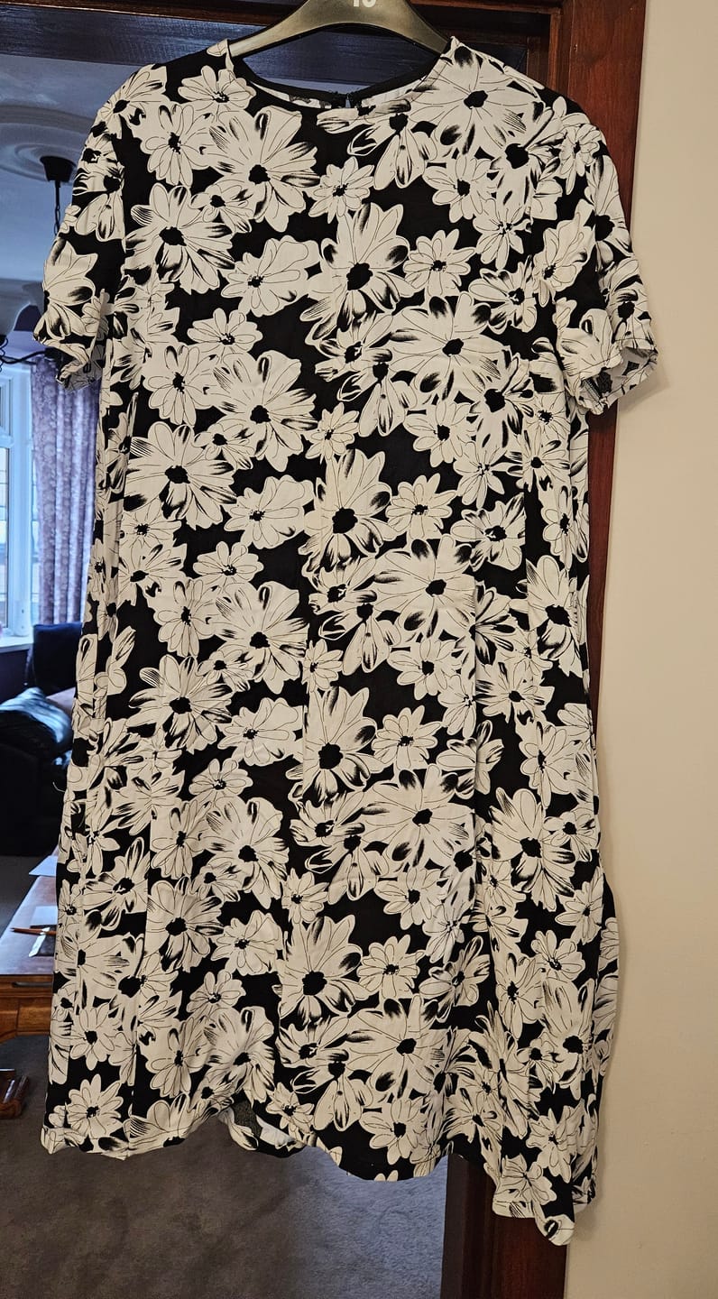 Customer photo review of Doodled Flowers Viscose Challis Fabric