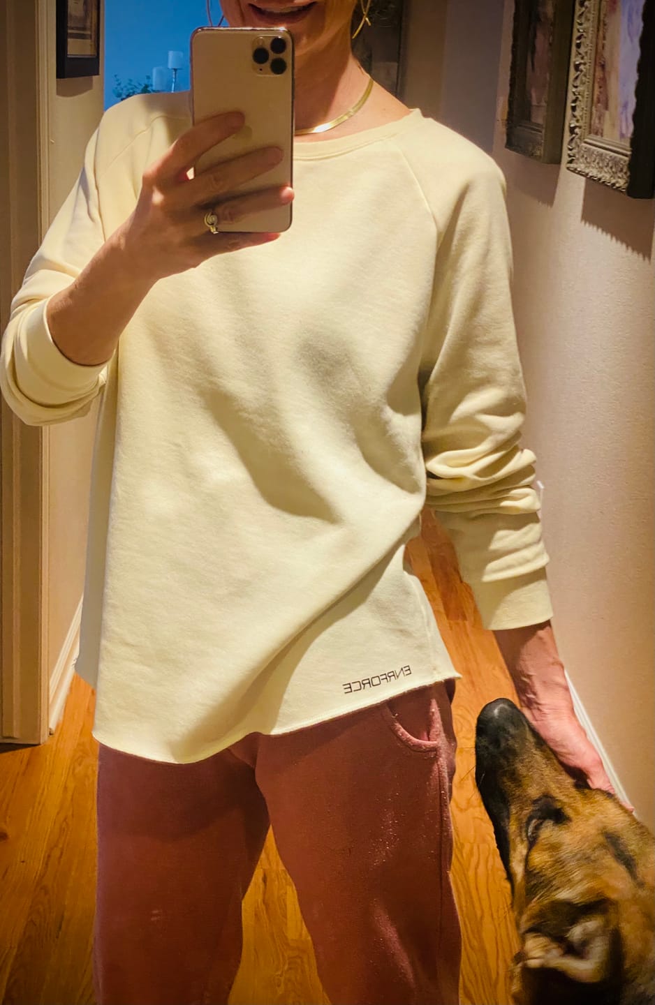 Customer photo review of Ladies Crewneck Sweatshirt
