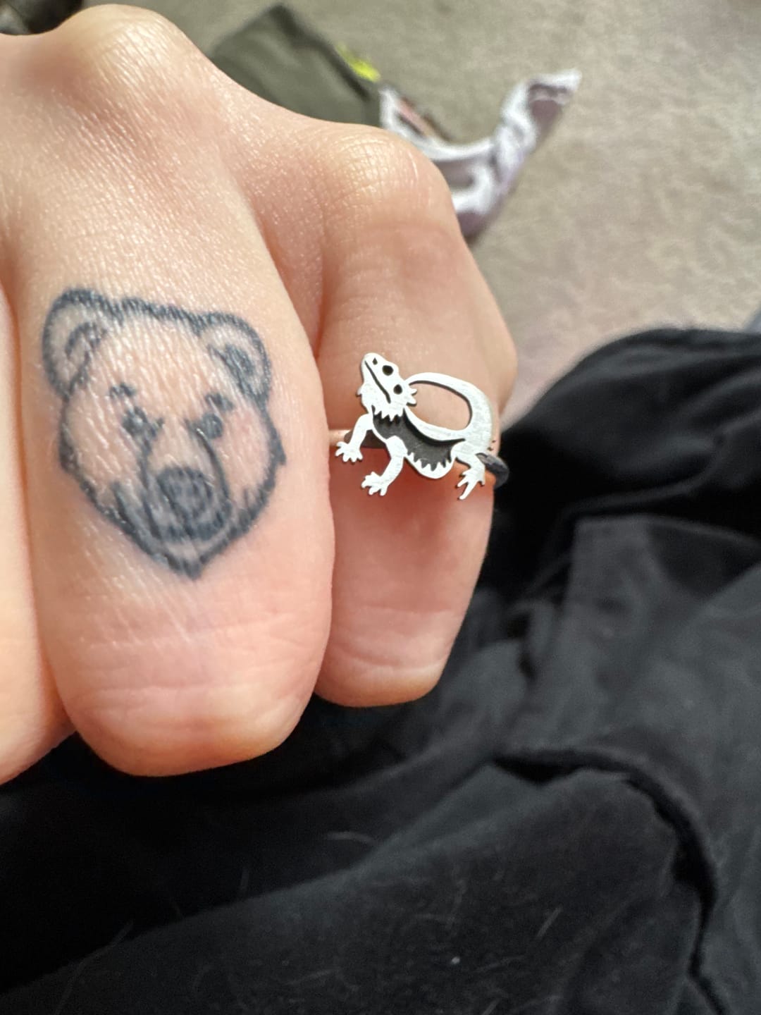 Customer photo review of Bearded Dragon Ring