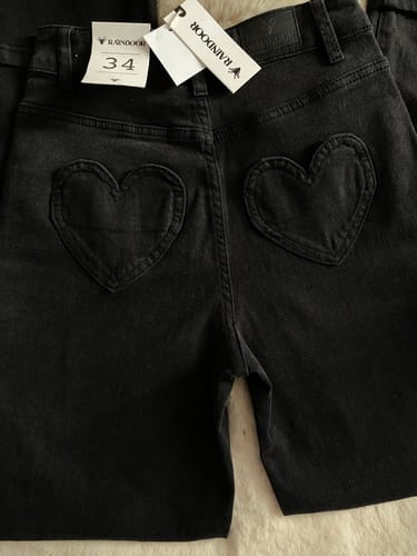 Customer photo review of Pants Wide Leg Corazón Black