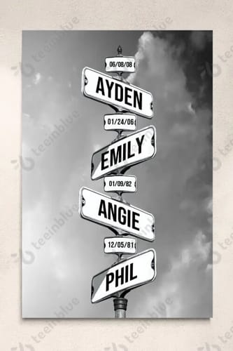 Customer photo review of DATE OF BIRTH OF CHILDREN by Cstm Canvas