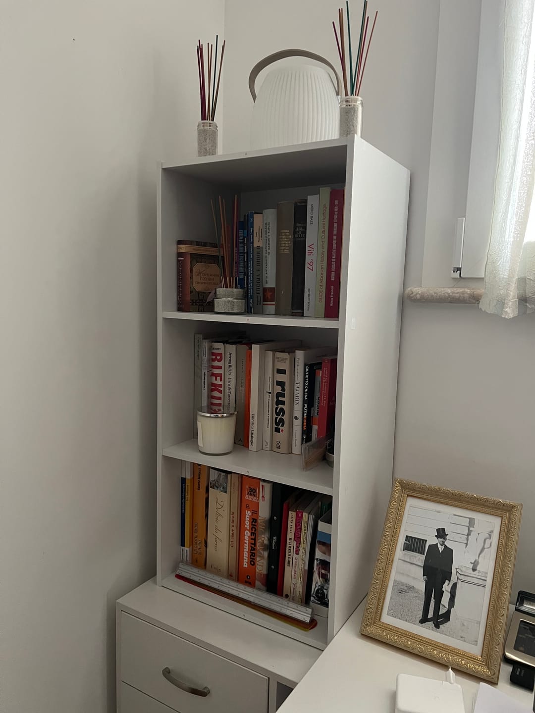 Customer photo review of Libreria Componibile Multifunzionale in MDF e Frassino, Vari Formati e Colori