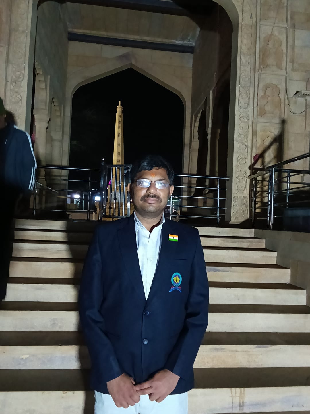 Customer photo review of Indian Flag Lapel Pin
