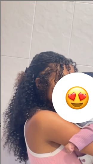 Customer photo review of Wavymy Upgrade Kinky Curly No Leave Out V Part Wig Human Hair Wear Go Glueless V Part Wig For Women 180% Density