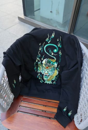 Customer photo review of Pixiu Embroidered hoodie
