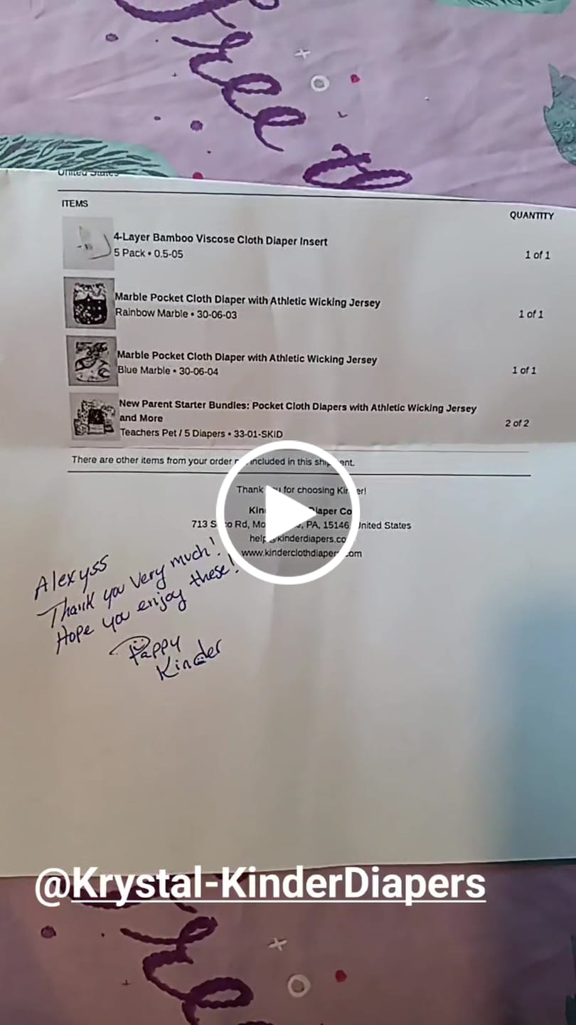 Customer video review of 4-Layer Bamboo Viscose Cloth Diaper Insert