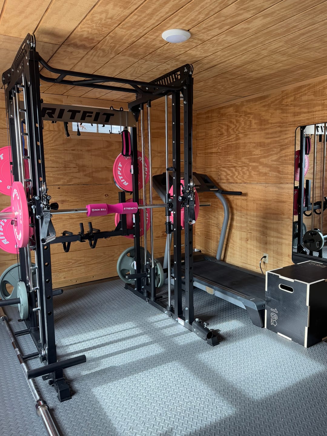 Customer photo review of RitFit Pink Weight Plates Olympic Bumper Plates Weight Plates Fit 2" Barbells