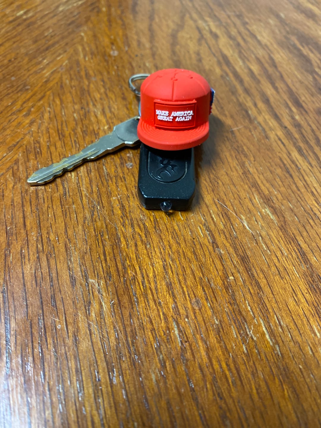 Customer photo review of MAGA Hat Keychain (Limited Edition)
