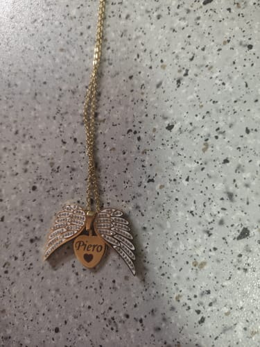 Customer photo review of Collana Angelo mio l'originale ✦ Incidi il nome del tuo Angelo