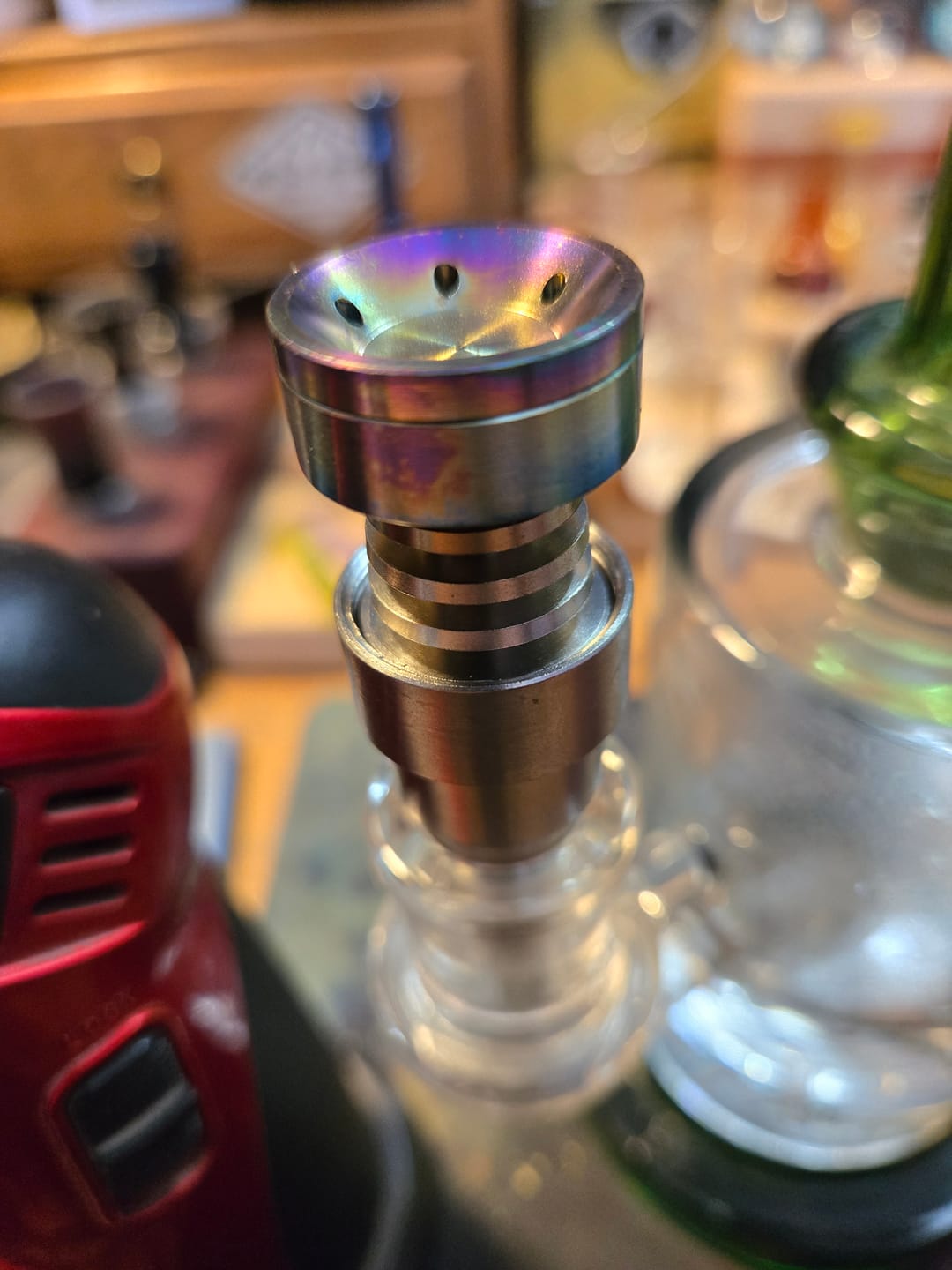 Customer photo review of TITANIUM 6 IN 1 SKILLET DAB NAIL